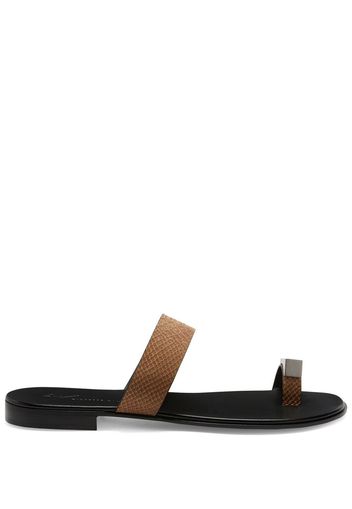 Giuseppe Zanotti Bardack snakeskin-effect sandals - Braun