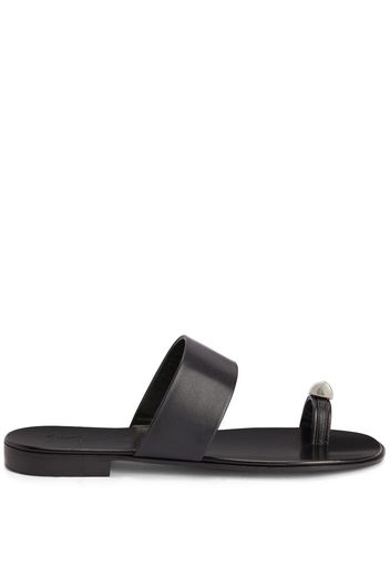 Giuseppe Zanotti Norbert leather slides - Schwarz