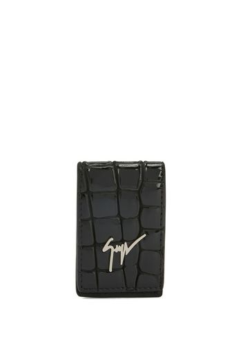 Giuseppe Zanotti Albert logo-plaque cardholder - Schwarz