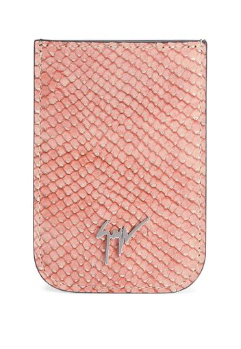 Giuseppe Zanotti Albert snakeskin effect cardholder - Rosa