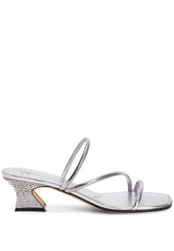 Giuseppe Zanotti Aude Strass Sandalen - Silber