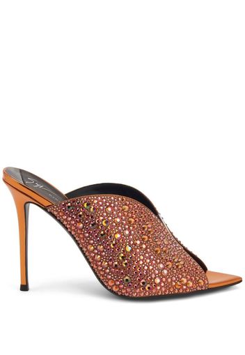 Giuseppe Zanotti Intrigo Sparkle Mules - Orange