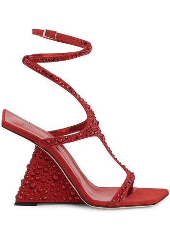 Giuseppe Zanotti Tutankamon Sandalen mit Kristallen 105mm - Rot