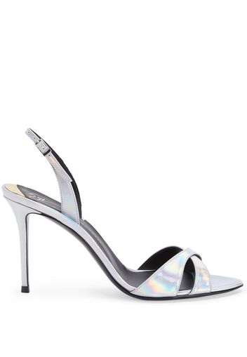 Giuseppe Zanotti Dorotee 105mm iridescent sandals - Silber