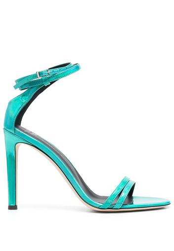 Giuseppe Zanotti 105mm metallic-effect stiletto sandals - Grün