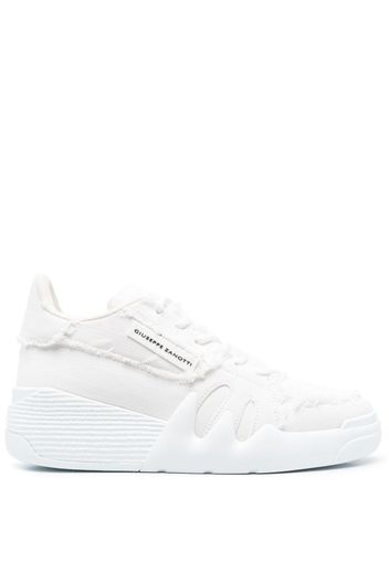 Giuseppe Zanotti Talon frayed-trim sneakers - Weiß