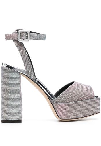 Giuseppe Zanotti Sandalen mit Glitter 125mm - Silber