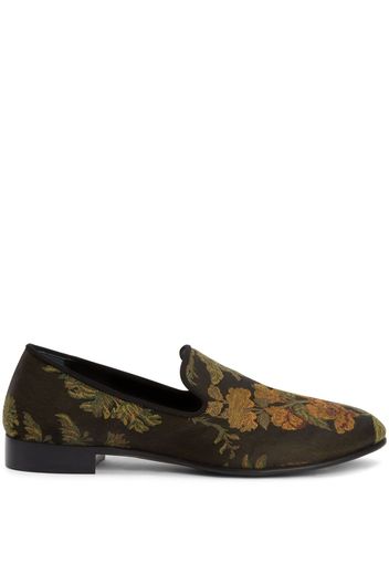 Giuseppe Zanotti floral-embroidered slip-on loafers - Mehrfarbig