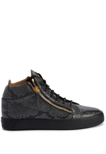 Giuseppe Zanotti Frankie leather high-top sneakers - Grau