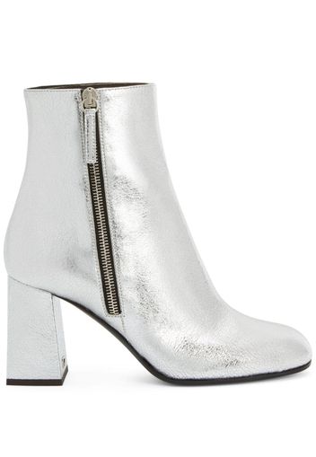 Giuseppe Zanotti Sveva 80mm leather ankle boots - Silber