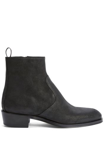 Giuseppe Zanotti suede panelled ankle boots - Schwarz