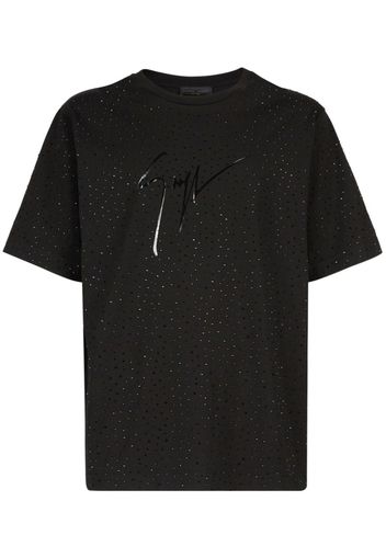 Giuseppe Zanotti T-Shirt mit Logo-Print - Schwarz