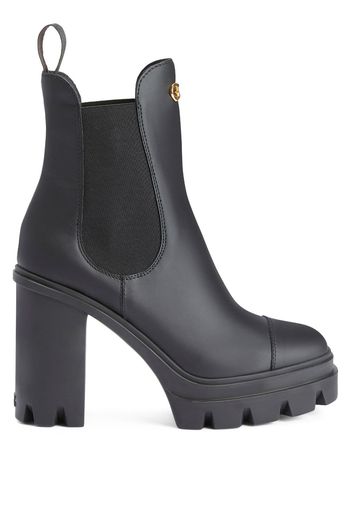 Giuseppe Zanotti Stiefel mit Logo-Schild 110mm - Schwarz