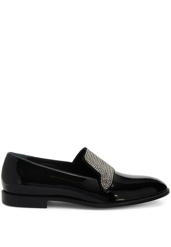 Giuseppe Zanotti Eflamm crystal-embellished patent loafers - Schwarz