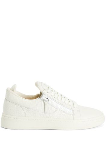 Giuseppe Zanotti GZ94 Sneakers mit Kroko-Effekt - Weiß