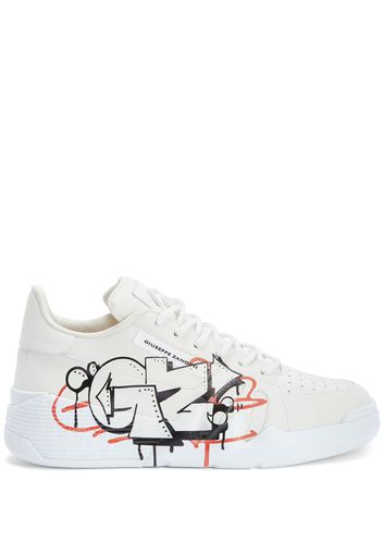 Giuseppe Zanotti Talon Sneakers mit Graffiti-Print - Weiß