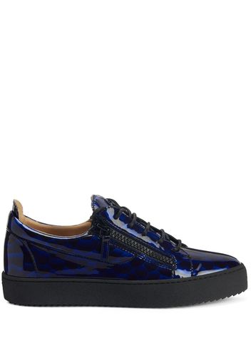 Giuseppe Zanotti Frankie Sneakers mit geometrischem Muster - Blau