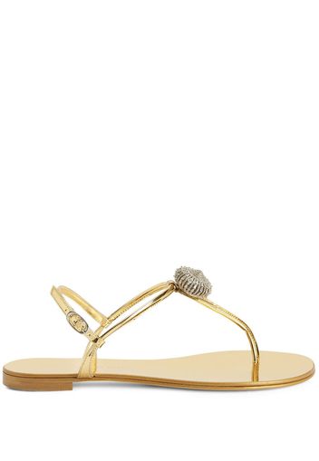 Giuseppe Zanotti Sandalen mit Kristallen - Gold