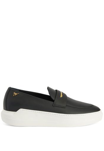 Giuseppe Zanotti New Conley Loafer mit Logo-Schild - Schwarz