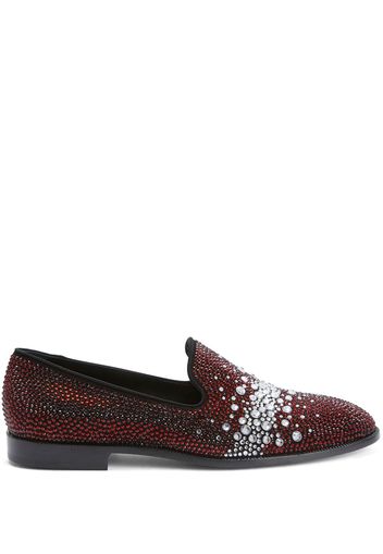 Giuseppe Zanotti Marthinique Loafer mit Kristallen - Rot