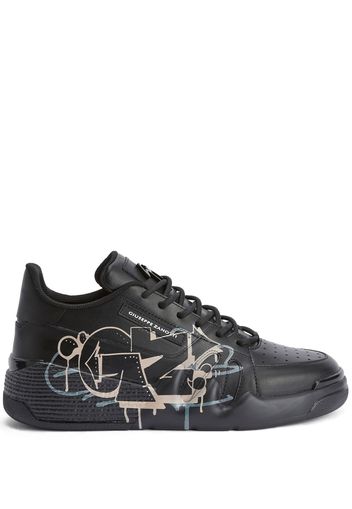 Giuseppe Zanotti Talon Sneakers mit Graffiti-Print - Schwarz