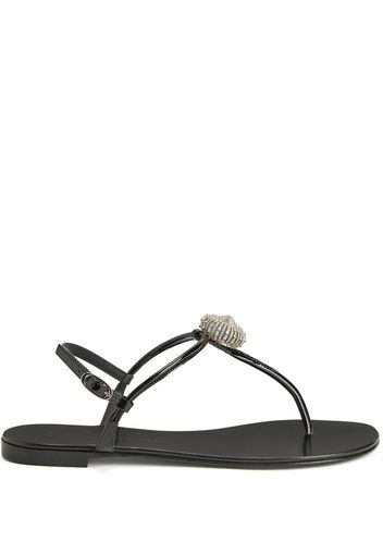 Giuseppe Zanotti Sandalen mit Kristallen - BLACK