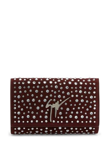 Giuseppe Zanotti Clutch mit Kristallen - Rot