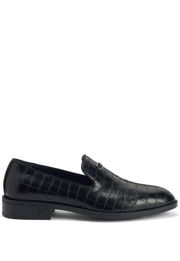 Giuseppe Zanotti Imrham Loafer mit Kroko-Effekt - Schwarz