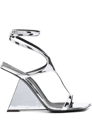 Giuseppe Zanotti Tutankamon 110mm mirrored sandals - Silber