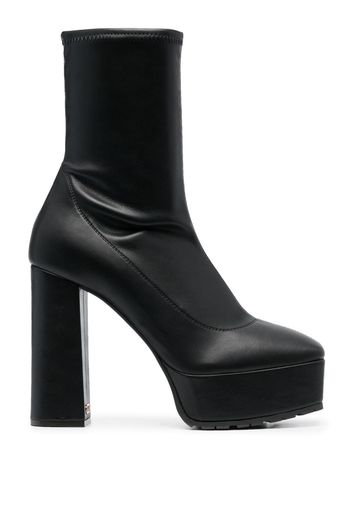 Giuseppe Zanotti square-toe 115mm platform boots - Schwarz