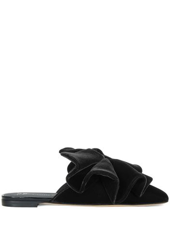 Giuseppe Zanotti Savarin bow-detail slippers - Schwarz