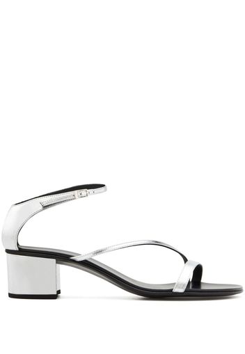 Giuseppe Zanotti Rochelle 40mm metallic-effect sandals - Silber