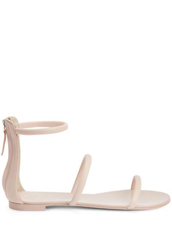 Giuseppe Zanotti Harmony leather flat sandals - Nude