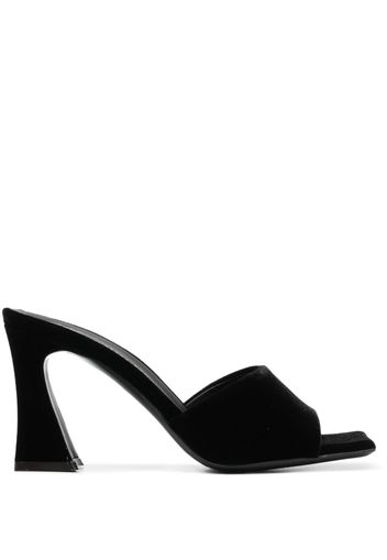 Giuseppe Zanotti Solhene 90mm velvet-effect sandals - Schwarz