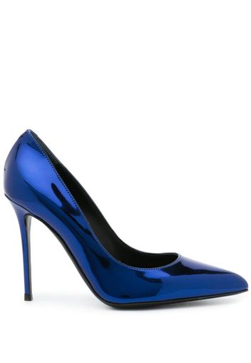 Giuseppe Zanotti 100mm metallic leather pumps - Blau