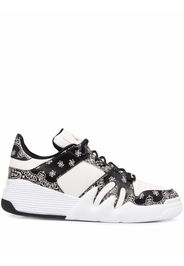 Giuseppe Zanotti bandana-print low-top sneakers - Weiß