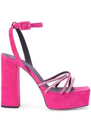 Giuseppe Zanotti Verzierte Plateau-Sandalen - Rosa