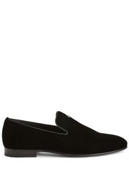 Giuseppe Zanotti slip-on velvet loafers - BLACK