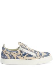 Giuseppe Zanotti abstract print low-top sneakers - Nude