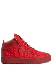 Giuseppe Zanotti High-Top-Sneakers mit Nieten - Rot