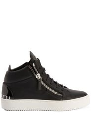 Giuseppe Zanotti leather high-top sneakers - Schwarz