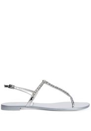 Giuseppe Zanotti Minnah Sandalen mit Kristallen - Silber