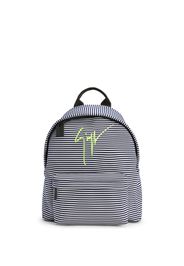 Giuseppe Zanotti logo-print striped backpack - Weiß