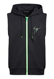 Giuseppe Zanotti Ärmelloser Hoodie mit Logo-Print - Schwarz