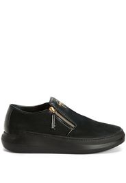 Giuseppe Zanotti Conley zipped velvet sneakers - Grau