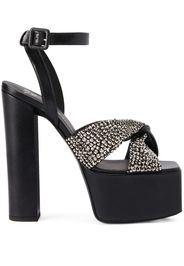 Giuseppe Zanotti Souree 150mm crystal-embellished sandals - Schwarz