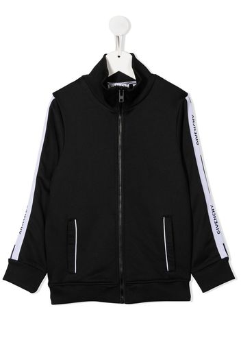 Givenchy Kids Jacke mit Logo-Streifen - Schwarz