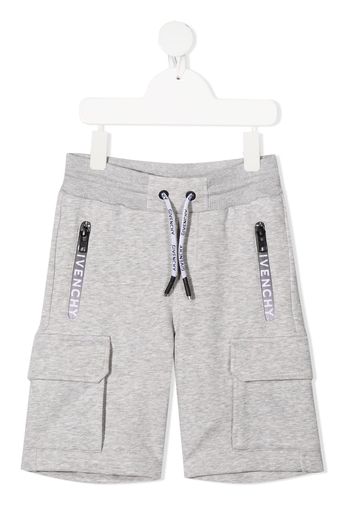 Givenchy Kids Shorts mit Logo - Grau