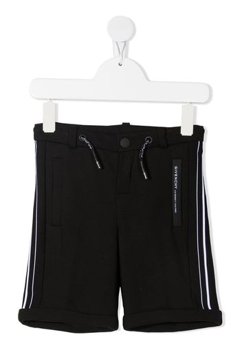 Givenchy Kids High-Rise-Shorts mit Streifen - Schwarz