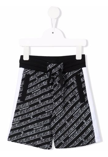 Givenchy Kids Joggingshorts mit Logo-Print - Schwarz